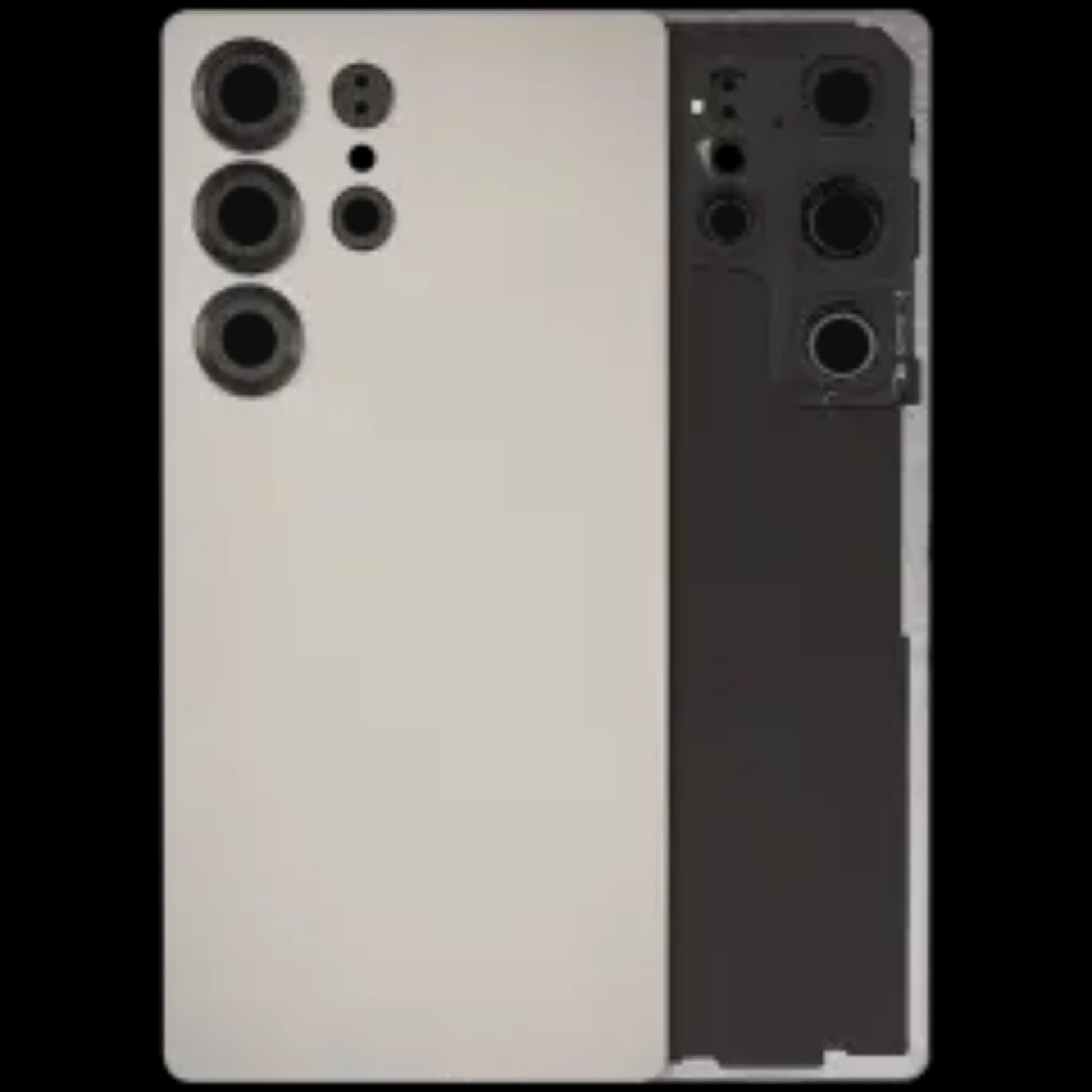Back Cover Glass With Camera Lens For Samsung Galaxy S25 Ultra 5G (No Logo) (Aftermarket Plus) (Titanium Gray)