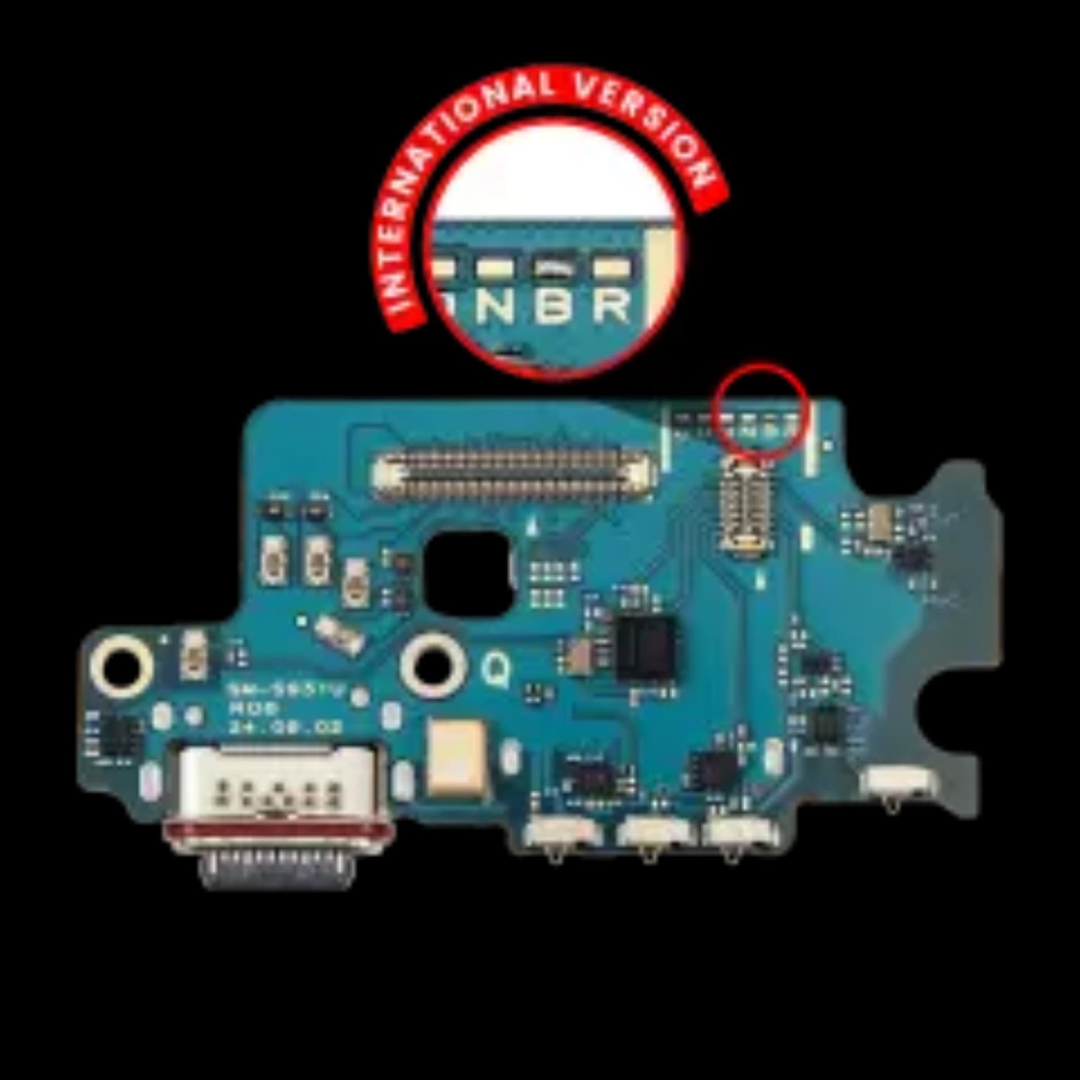 Charging Port Board With Sim Card Reader For Samsung Galaxy S25 5G (S931B) (International Version) (Premium)