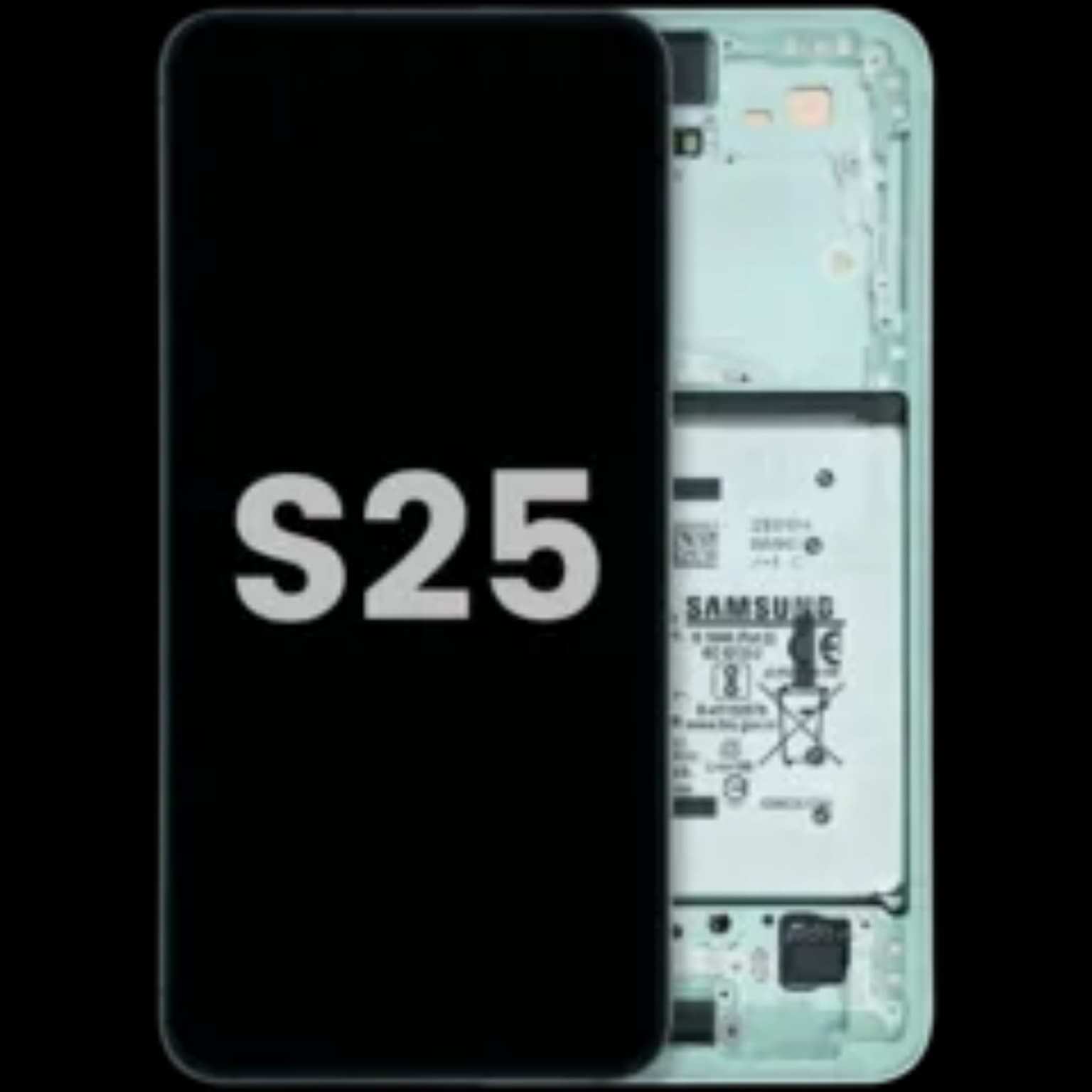 OLED Assembly With Frame For Samsung Galaxy S25 5G (US & International) (Used OEM Pull Grade A) (Mint)