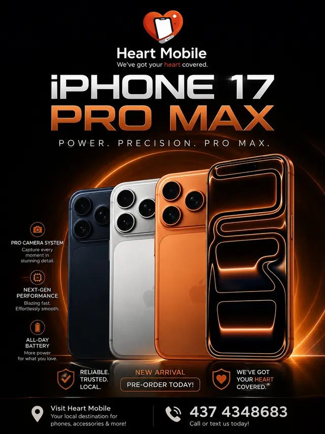 Heart Mobile iPhone 17 Pro Max promotion