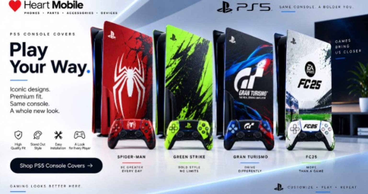 Heart Mobile PS5 console covers promotion