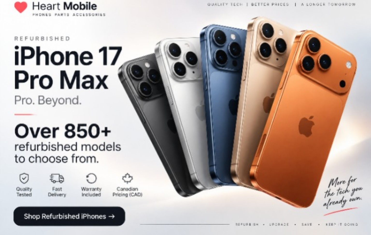 Heart Mobile refurbished iPhone 17 Pro Max promotion